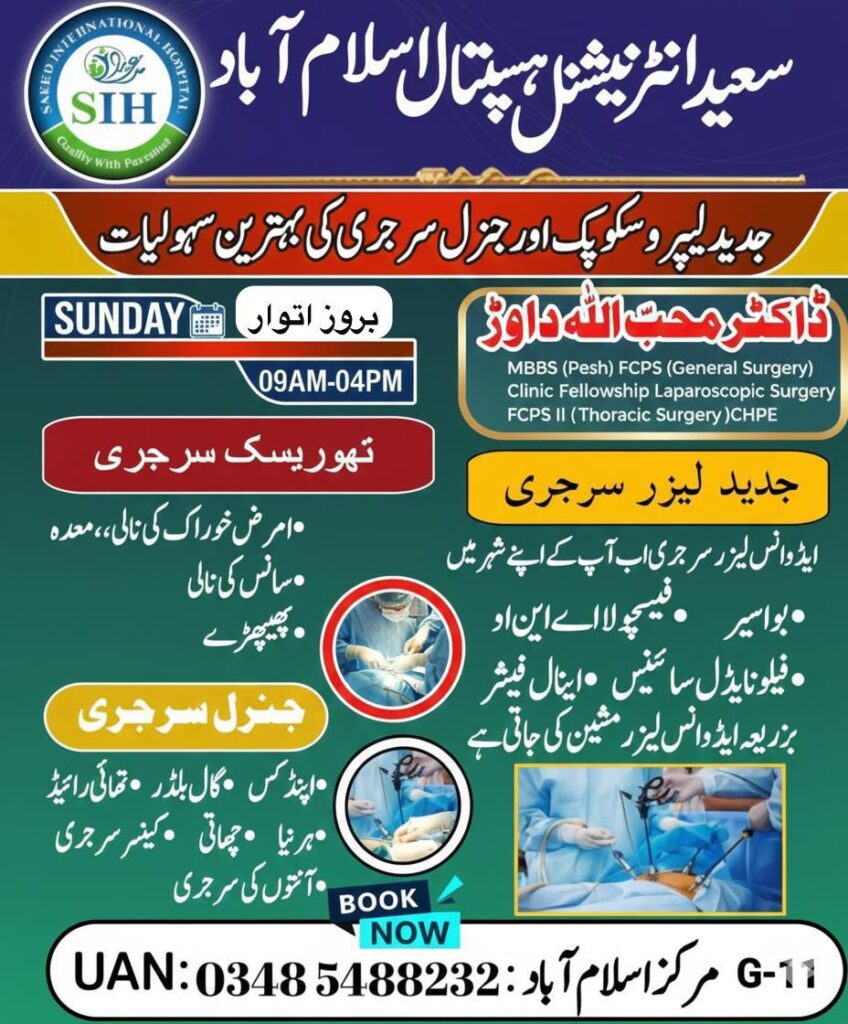 Dr Muhibullah Dawar Saeed International Hospital